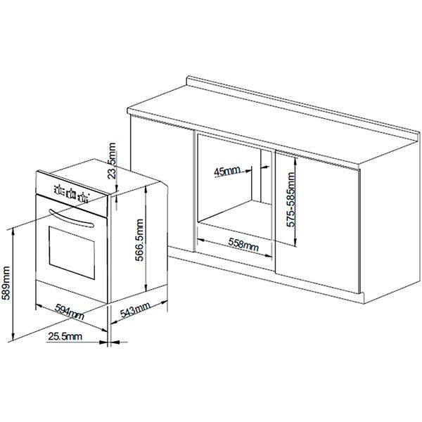 Духова шафа Pyramida F 80 EPL GWH