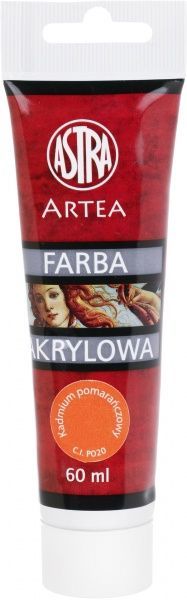 Краска акриловая Оранжевая 60 мл Artea Astra