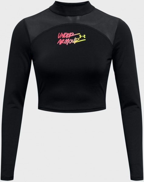 Футболка Under Armour HG Q3 Crop Mockneck 1365760-001 р.L чорний