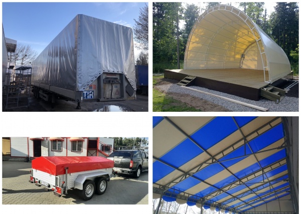 Ткань тентовая синяя 650 г/м2