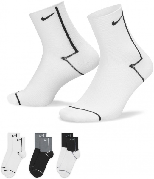 Шкарпетки Nike EVERYDAY PLUS LIGHTWEIGHT CK6021-904 р.S різнокольоровий