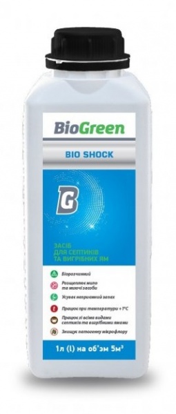 Средство для септиков и выгребных ям Bio Shock на 5 м3 1 л
