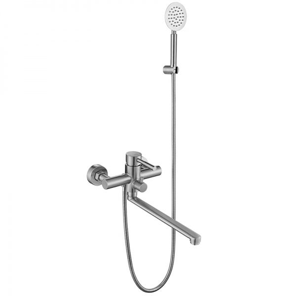 Змішувач для ванни VIDAN Alvaro AISI-304 з душовою лійкою та шлангом у комплекті (IN-H7008A)