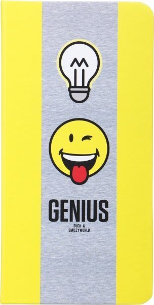 Книга для записей Гений 128 страниц желтая Smiley