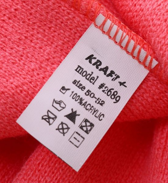 Шапочка детская для девочки Kraft+ 9548 р.50-52 персик 