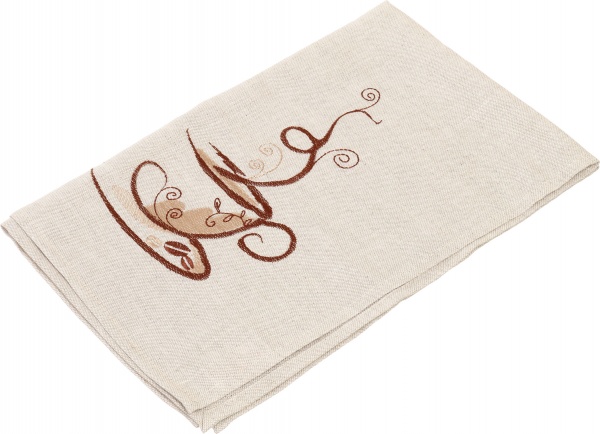 Рушник Кава 399-21/08 40x60 см Едельвіка білий із малюнком 