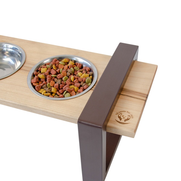 Підставка з мисками 10 центів для Джека №1 M 2 шт. по 250 мл коричневий