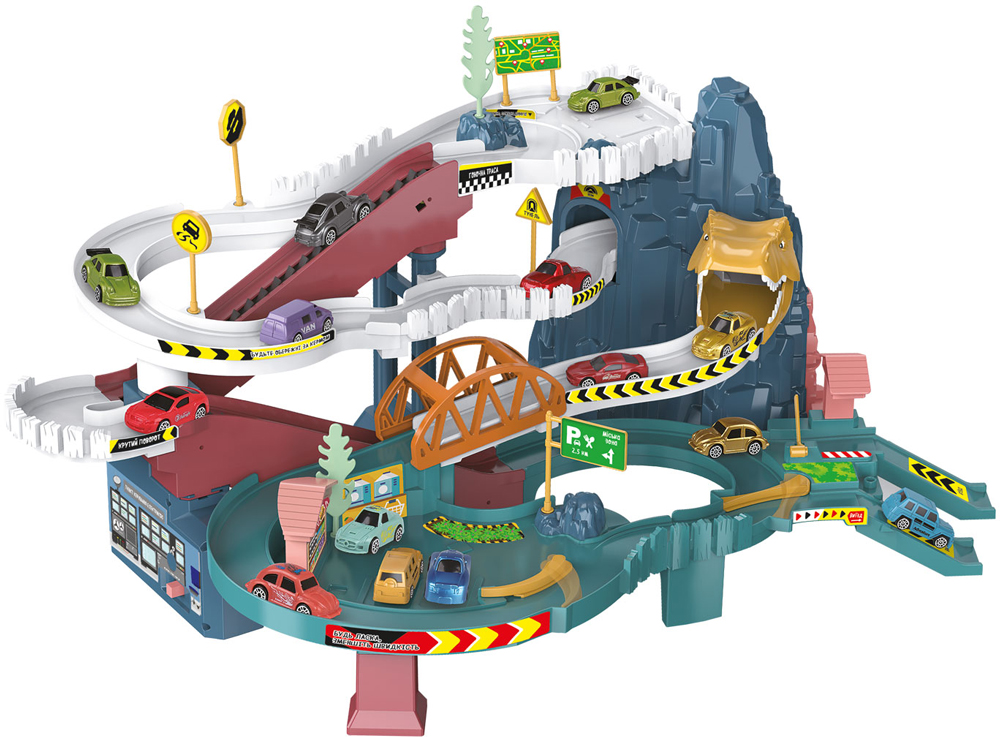 Ігровий набір ZIPP Toys Dino автотрек-серпантин електричний (6 машинок) 532.01.25