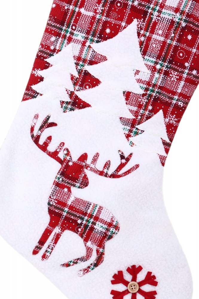 Декорация новогодняя Сапожек рождественский в клеточку AJD422152AB 53 см