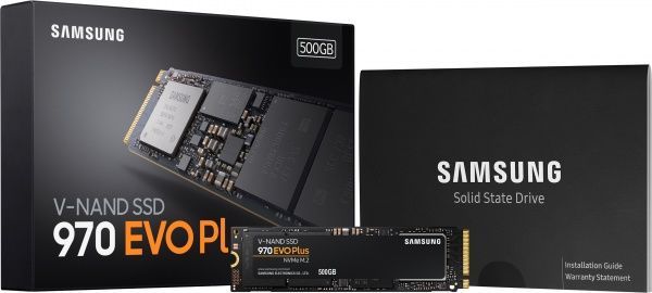 SSD-накопитель Samsung 970 EVO NVMe 500GB M.2 PCI Express 3.0 x4 3D V-NAND (MZ-V7S500BW) 