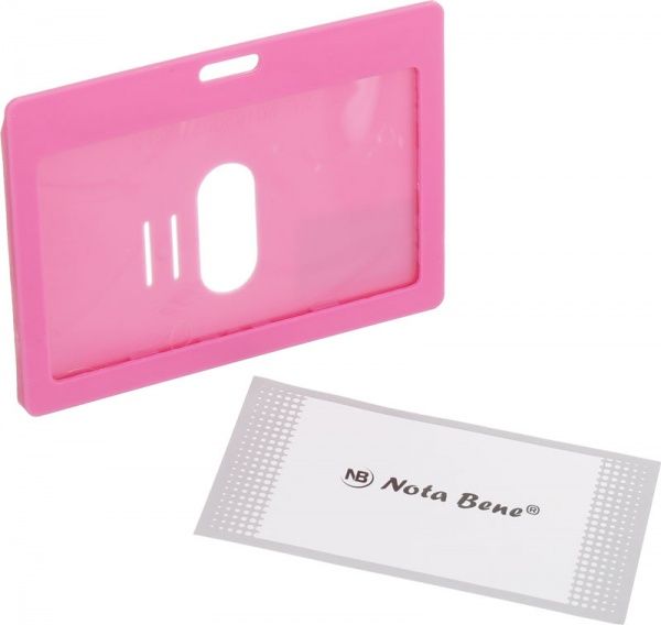 Бейдж 10.3x7.5x0.5 cм рожевий Nota Bene