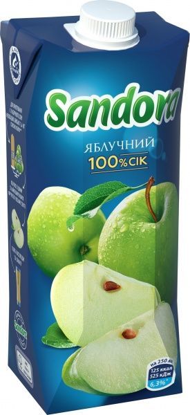 Сік Sandora Яблучний 0,5л (4823063106221)(4823063106221) 