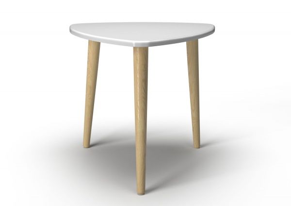 Стол журнальный Голд-1 белый глянец 545x545x450мм 