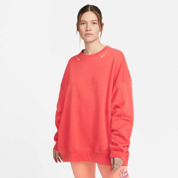 Світшот Nike W NSW SWSH FLC GX CREW OS DD5610-605 р. L кораловий