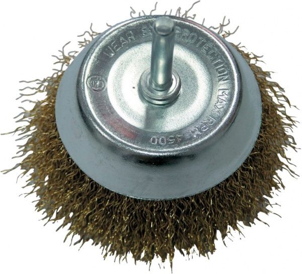 Щітка чашкова гофрована 50 мм латунь Proline 32845