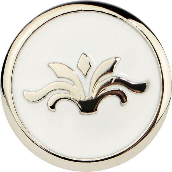 Меблева ручка D 24177.01.030 18631 полірований нікель/біла емаль Bosetti Marella