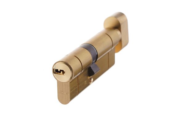 Цилиндр Abus KD6PS 45x35 ключ-вороток 80 мм матовая латунь