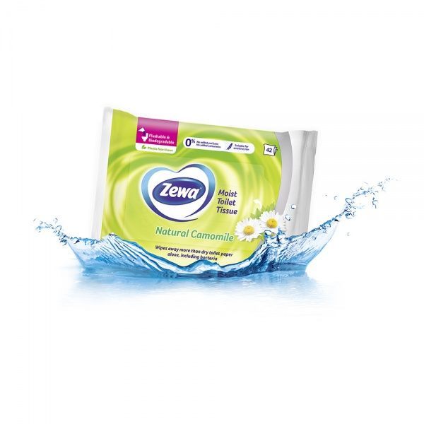 Вологий Zewa Natural Camomile одношаровий 42 шт.