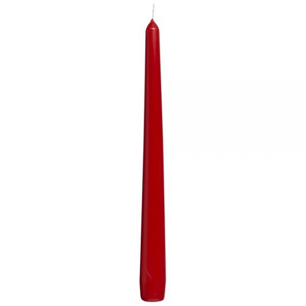 Свічка конусная 245/24 червона Bolsius