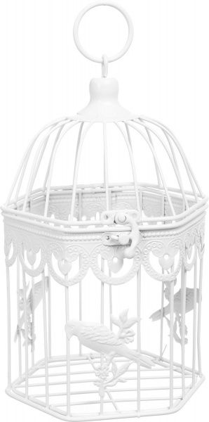 Клетка декоративная Cage Птица 16х14,5х13.5 см белый 