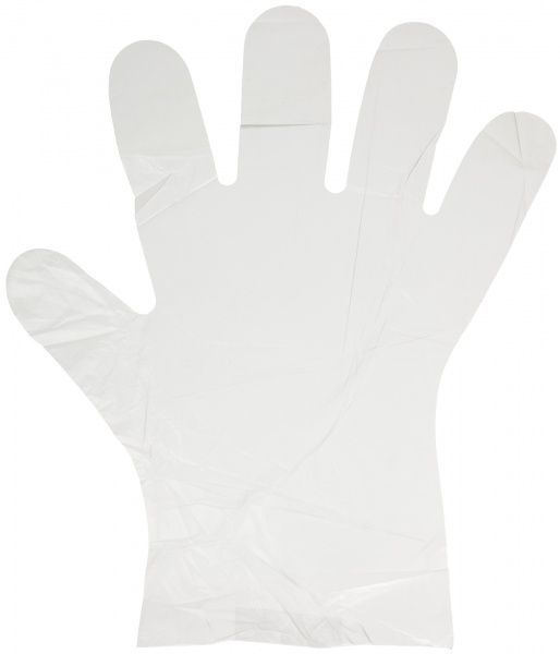 Рукавички поліетиленові одноразові РЕ (L) 155x10 мм 100 шт.