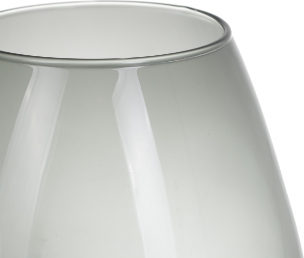 Ваза скляна Wrzesniak Glassworks Fin Elion 17-5289 28 см сірий 