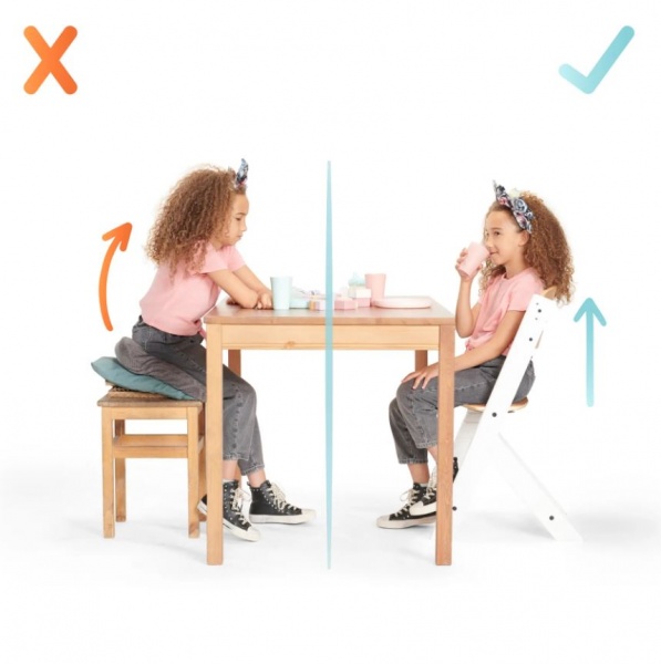 Стульчик для кормления Kinderkraft Enock White Wood с подушкой (KHENOC0PWHT0000)