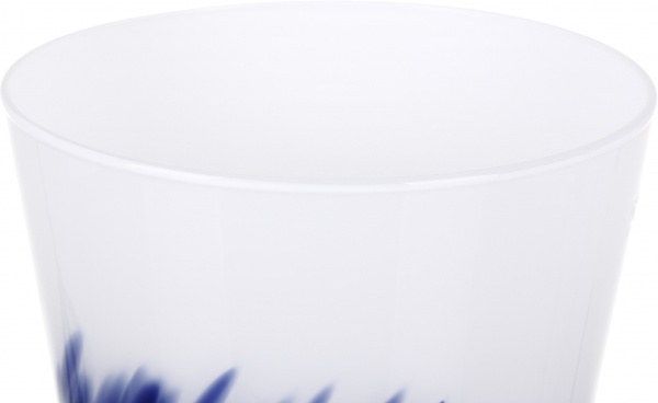 Ваза Wrzesniak Glassworks Confetti 24 см білий з темно-синім 