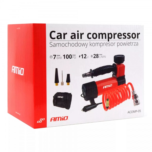 Компресcор автомобильный AMiO 12V HQ ACOMP-05 (02179)