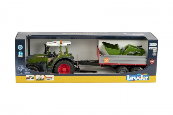 Трактор Bruder Fendt Vario 211 с передним погрузчиком и прицепом 1:16 02182