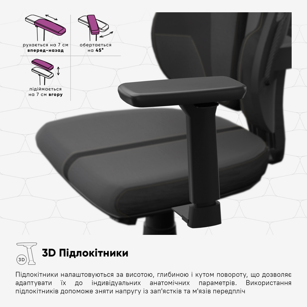 Крісло ігрове Cyberlux V8 Fabric чорний