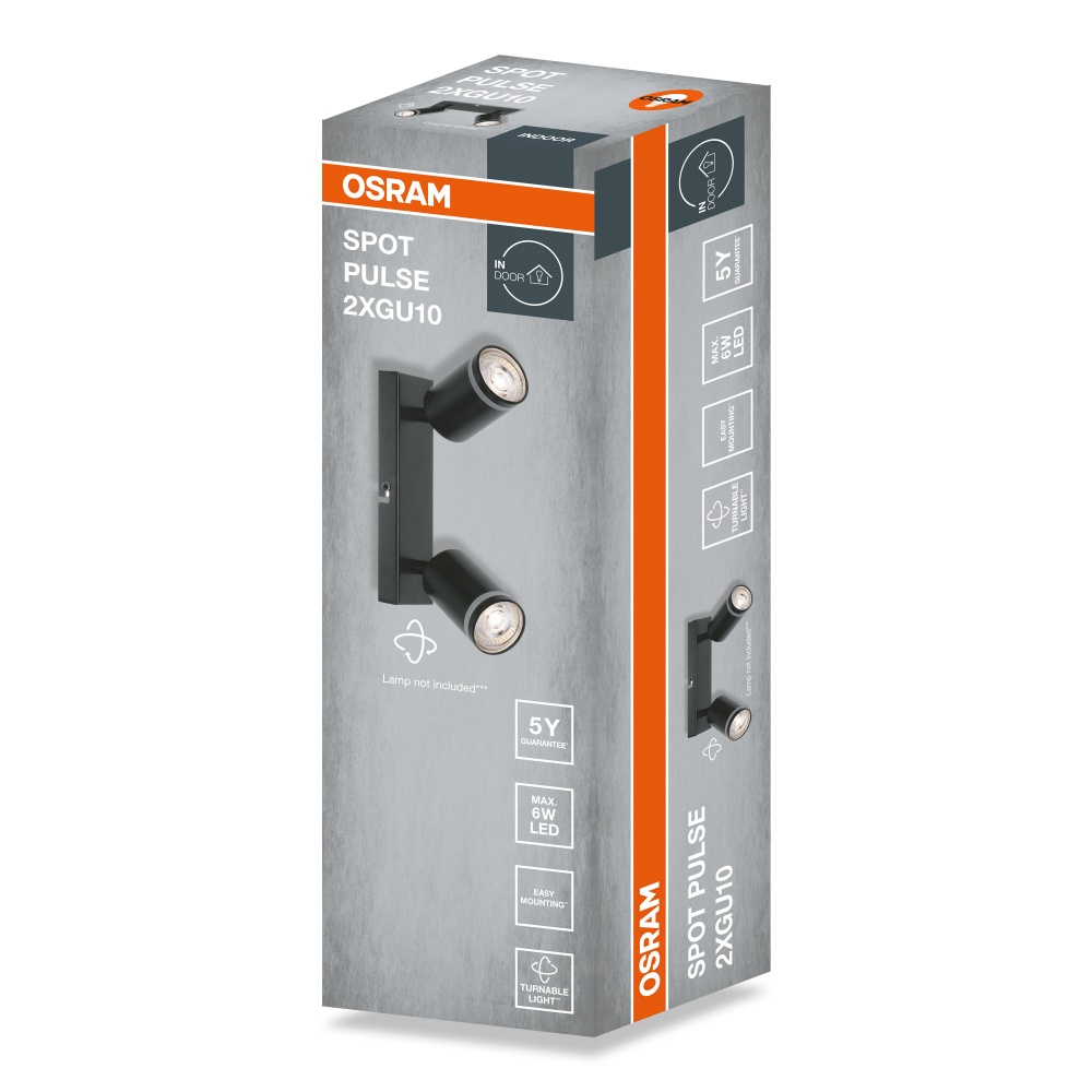 Спот Osram 2xGU10 черный LED Spot pulse 2 BK