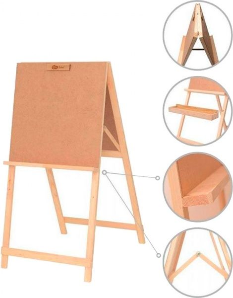 Мольберт-хлопушка двусторонний стационарный сосна GPТ500457921 Rosa Studio 60 х 85 х 115 см