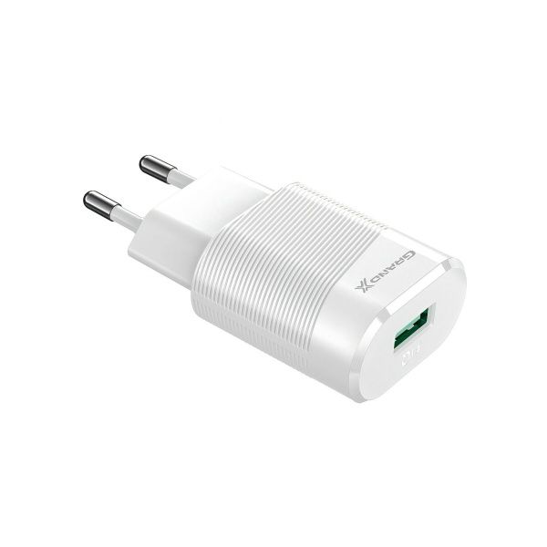 Зарядное устройство Grand-X CH-17W 1USB 5V 2,1 White