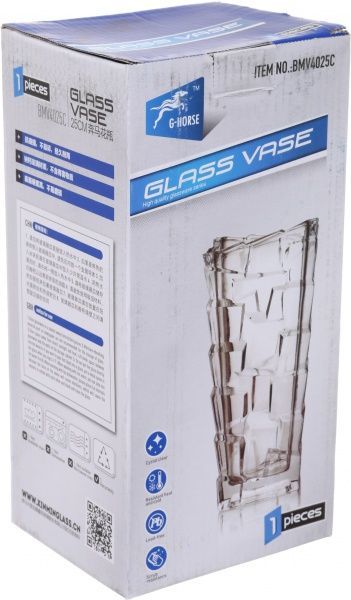 Ваза стеклянная Crystal Mary 24 см YIWU