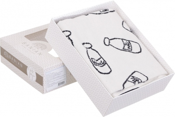 Плед Banian Милки Вей 90x100 см молочный с принтом 