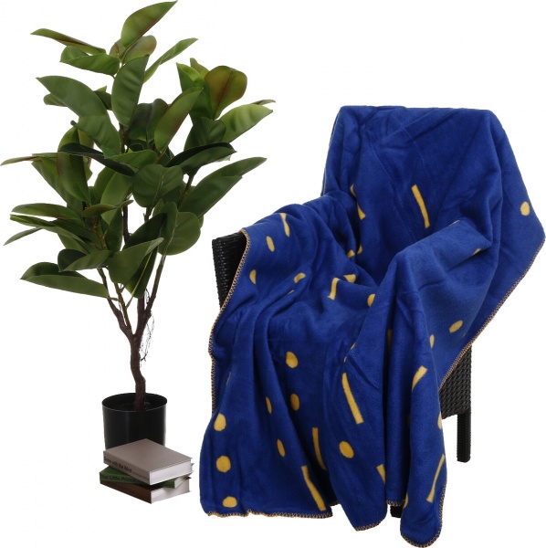 Плед Патриотичний Морзе 150x200 см желто-синий Lanavitta 