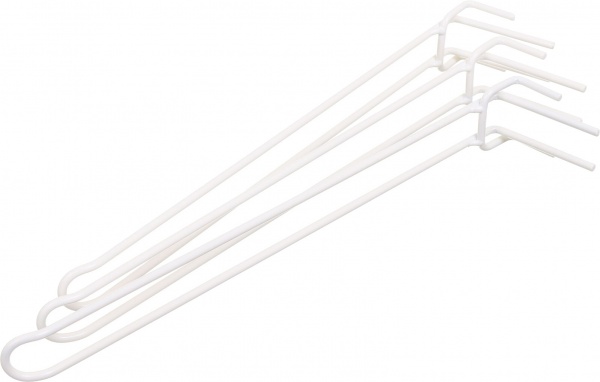 Крючок двойной 300 мм 10шт. белый