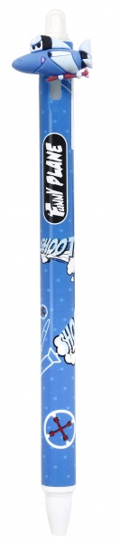 Ручка гелевая напиши-зитры самолет синий 