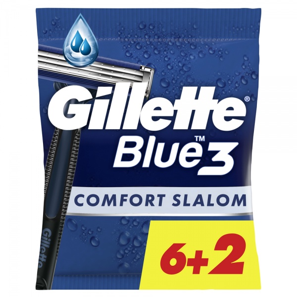 Станки одноразовые Gillette Blue3 Comfort Slalom 8 шт.