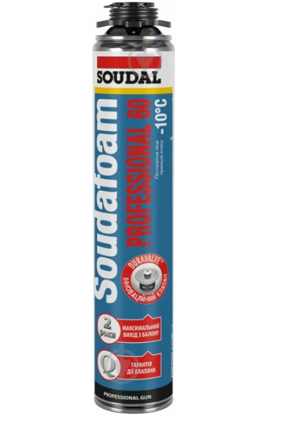 Піна монтажна SOUDAL Soudafoam Gun P60 winter 750 мл — фото 1