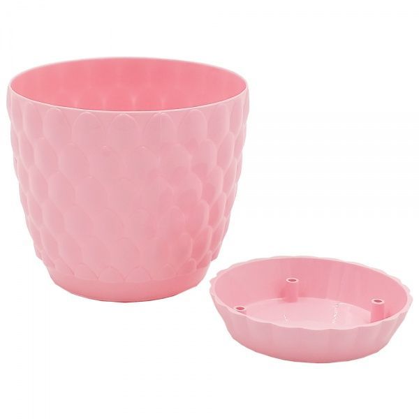 Горщик пластиковий Alyaplastik PINECONE NO:3 круглий 3 л рожевий 