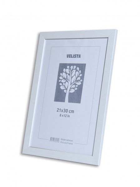 Рамка для фотографии со стеклом Velista 20BW-6003v 21х30 см белый 