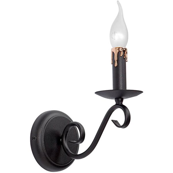 Бра Vitaluce 1x60 Вт E14 чорний V1039/1A