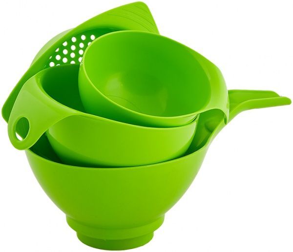 Набір лійок Бета 21х13,5х13,5 см 4 шт оливковий Алеана