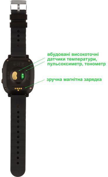 Смарт-часы AmiGo GO005 4G WIFI Thermometer black (747016)