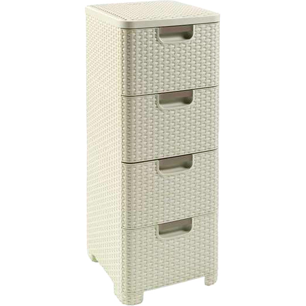 Комод пластиковий Curver 209907 з 4-ма висувними ящиками STYLE 790x380x330 мм