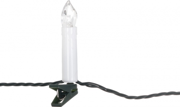 Электрогирлянда линейная со свечами встроенный светодиод (LED) 50 ламп 12,25 м 