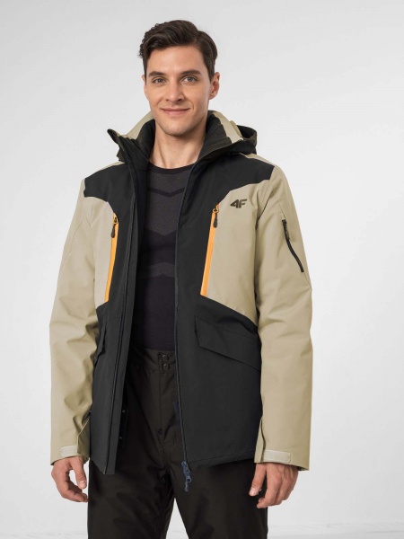 Куртка 4F SKI JACKET KUMN008 H4Z22-KUMN008-30S р.S бежево-чорний