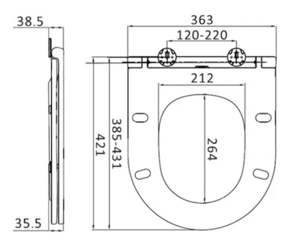 Сидіння для унітаза AM.PM SPIRIT V2.0 C707857WH